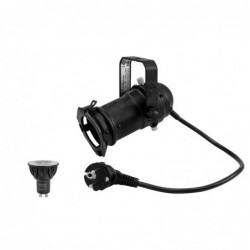 EUROLITE Set PAR-16 Spot bk + GU-10 230V COB 5W LED 1800-3000K dim2warm - 1